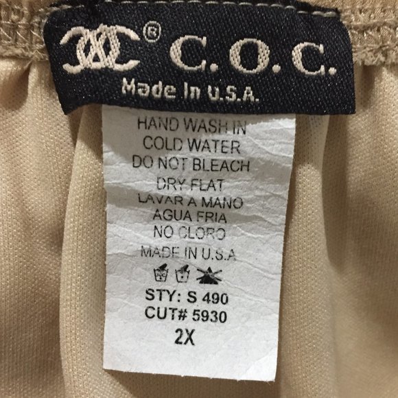 C.O.C Plus Size 2X Cream Skirt - Picture 6 of 6